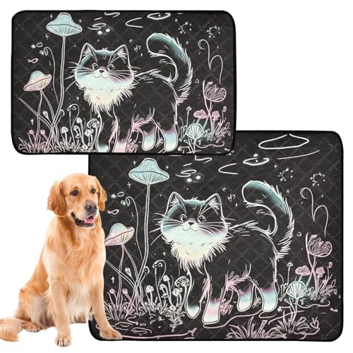 Hundematte für Urinierunterlagen, rutschfester Teppich für Strand, 61 x 91,4 cm + 91,4 x 106,7 cm, lustige Ragdoll-Katze, 2 Stück Hundematte für Urinierunterlagen, rutschfester Teppich für Strand, 61 x 91,4 cm + 91,4 x 106,7 cm, lustige Ragdoll-Katze, 2 Stück von siphylline