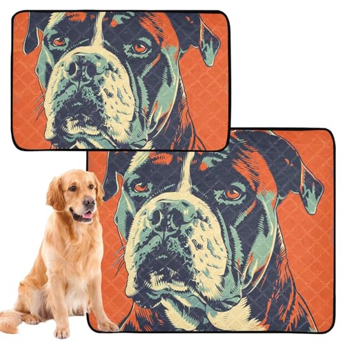 Hundeunterlagen, waschbar, wasserdicht, rutschfest, für Auto, 61 x 91,4 cm + 91,4 x 106,7 cm, Orange, 2 Stück Hundeunterlagen, waschbar, wasserdicht, rutschfest, für Auto, 61 x 91,4 cm + 91,4 x 106,7 cm, Orange, 2 Stück von siphylline