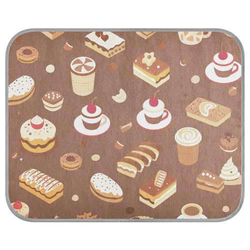 Kaffee- und Kuchen-Hundebett, kühlend, für den Sommer, selbstkühlend, für den Außenbereich, niedlich, Esterilla-Refrescante para Perros S, Braun von siphylline
