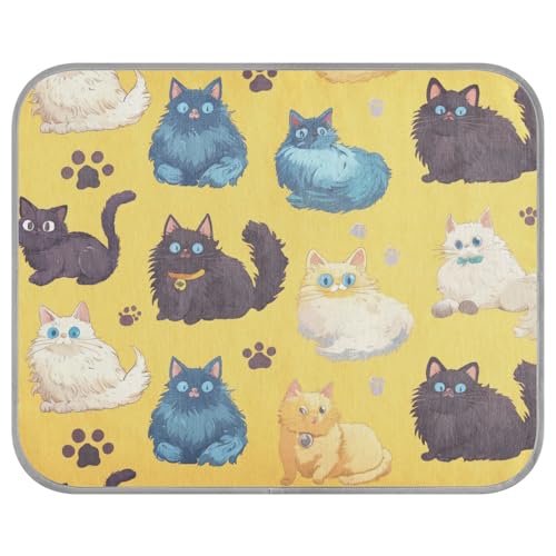 Katzen-Hundehütte, kühlend, selbstkühlend, für den Außenbereich, rutschfest, Manta Fria para Perros S, Gelb / Schwarz / Weiß Katzen-Hundehütte, kühlend, selbstkühlend, für den Außenbereich, rutschfest, Manta Fria para Perros S, Gelb / Schwarz / Weiß von siphylline
