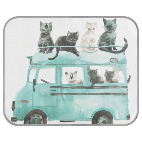 Kühlendes Hundebett für Katzen, Bus, selbstkühlendes Kissen für Haustiere, für Hunde, Katzen, Outdoor, Katze, Essentials, Tapete Frio para Perros S, Blau von siphylline
