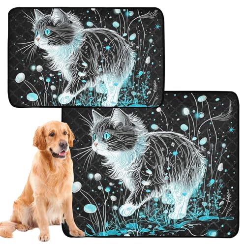 Wasserabsorbierende Matte für Hundenapf, Katze, Urinierunterlagen für Boden, rutschfester Teppich für Boden, 61 x 91,4 cm + 91,4 x 106,7 cm, Art Ragdoll-Katze, 2 Stück Wasserabsorbierende Matte für Hundenapf, Katze, Urinierunterlagen für Boden, rutschfester Teppich für Boden, 61 x 91,4 cm + 91,4 x 106,7 cm, Art Ragdoll-Katze, 2 Stück von siphylline