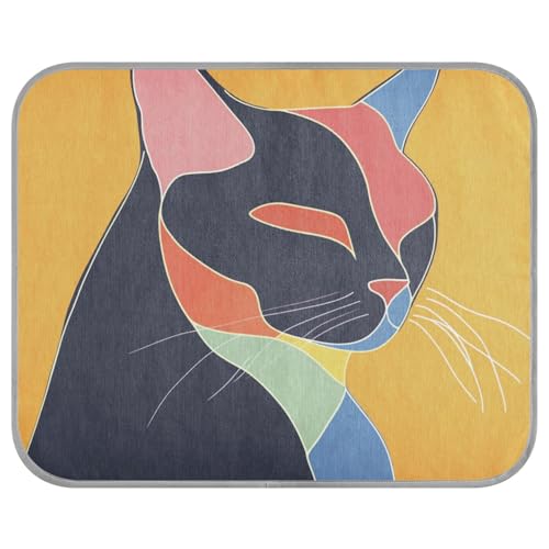 siphylline Abstrakte Katze, einfache Linien, Sommerkatze, Kühlkissen, selbstkühlende Decke für Hunde für Huhn, Outdoor-Haustier, tragbar, Camas Frias Para, Perros, S von siphylline