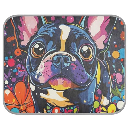 siphylline Art Französische Bulldogge Sommer Haustier kühlend selbstkühlend Katzenbetten für Indoor-Katzen für Hunde Outdoor Katzen Essentials Tapete Refrescante para mascotas S von siphylline