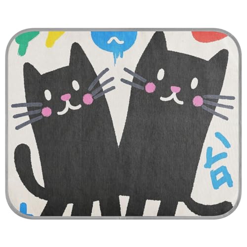 siphylline Cartoon-Katze, schwarz, Sommer, hält Hunde im Sommer kühl, selbstkühlendes Katzenbett für draußen für Hamster, Outdoor, Haustier-Sommer, Manta, Fria, Para, Perros, S siphylline Cartoon-Katze, schwarz, Sommer, hält Hunde im Sommer kühl, selbstkühlendes Katzenbett für draußen für Hamster, Outdoor, Haustier-Sommer, Manta, Fria, Para, Perros, S von siphylline