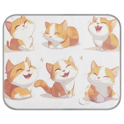 siphylline Cartoon-Katzen, gelbe Sommer-Kühlpads oder -Matten, selbstkühlende Katzendecken für Innenkatzen, für Kätzchen, Innen, schnurlose Mantas frías para Perros S siphylline Cartoon-Katzen, gelbe Sommer-Kühlpads oder -Matten, selbstkühlende Katzendecken für Innenkatzen, für Kätzchen, Innen, schnurlose Mantas frías para Perros S von siphylline