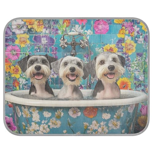 siphylline Cartoon-Miniatur-Schnauzer-Hunde, Retro-Badewanne, Sommer, Kühldecke, selbstkühlende Haustiermatte für Chihuahua, drinnen, nicht elektrisch, Esterilla-Refrescante para Perros S siphylline Cartoon-Miniatur-Schnauzer-Hunde, Retro-Badewanne, Sommer, Kühldecke, selbstkühlende Haustiermatte für Chihuahua, drinnen, nicht elektrisch, Esterilla-Refrescante para Perros S von siphylline