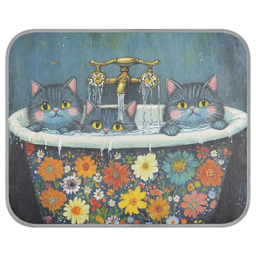 siphylline Chic Russische blaue Katzen, Retro-Badewanne, Sommer, kühlend, matt, selbstkühlendes Bett für Outdoor-Katzen für Kaninchen, draußen, tragbar, Cama Fria para perro S siphylline Chic Russische blaue Katzen, Retro-Badewanne, Sommer, kühlend, matt, selbstkühlendes Bett für Outdoor-Katzen für Kaninchen, draußen, tragbar, Cama Fria para perro S von siphylline