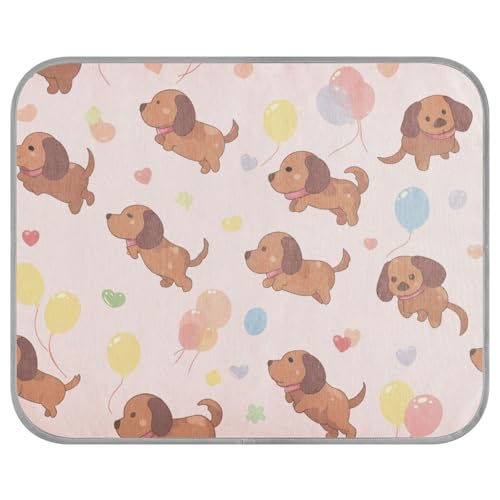 siphylline Crown Brown Dogs Bunte Luftballons, Sommerkatze, Kühlmatte, selbstkühlende Matte für Outdoor-Katzen, Outdoor-Haustier, tragbar, Camas Frias para Perros S von siphylline