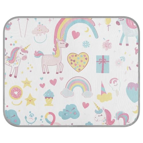 siphylline Gel-Kühlkissen mit niedlichen Einhörnern, Regenbögen, Wolken, Donuts, selbstkühlend, für Hunde, draußen, sicheres Tapete, Refrescante para mascotas S von siphylline
