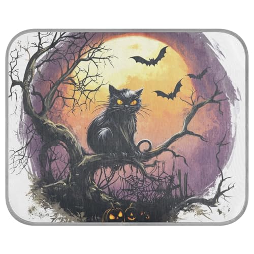 siphylline Horror-Halloween-Kühldecke, schwarz, für den Sommer, selbstkühlende Matte für Outdoor-Katzen, Katzen, Outdoor, schnurlos, Camas Frias para Perros S siphylline Horror-Halloween-Kühldecke, schwarz, für den Sommer, selbstkühlende Matte für Outdoor-Katzen, Katzen, Outdoor, schnurlos, Camas Frias para Perros S von siphylline