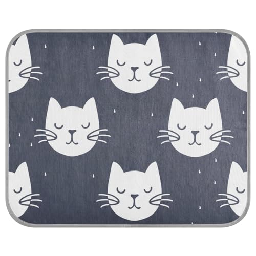 siphylline Katzengesichter für den Sommer, Gel-Kühlmatte für Hunde, selbstkühlendes Bett für Hunde, Kaninchen, Outdoor, Katze, Haustier, Sommer, Mantas, frías para Perros S, Dunkelblau von siphylline