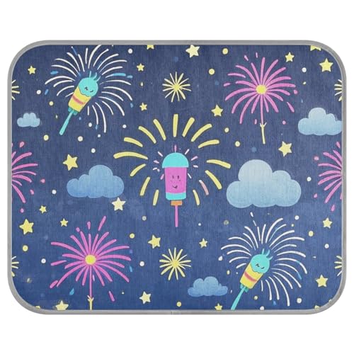 siphylline Kühlende Matte für Hunde, niedliches buntes Feuerwerk, Sommer, selbstkühlende Matte für Hunde, für den Außenbereich, für Haustiere, für den Innenbereich, Größe S von siphylline