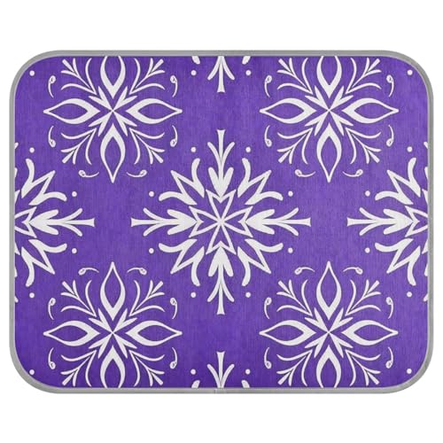 siphylline Kühlende Sommerdecke mit Schneeflocken-Blumenmuster, selbstkühlend, Eiskissen für Hunde, draußen, Esterilla Refrescante para Perros S, Violett von siphylline