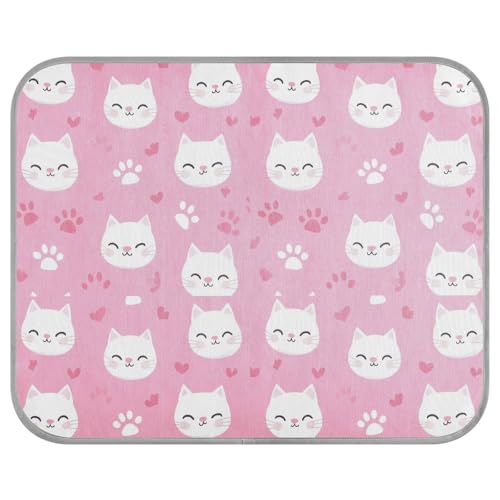 siphylline Kühlmatte mit niedlicher weißer Katze, Gel, selbstkühlendes Bett für Outdoor-Katzen für Huhn, gemütliches Schlafen, schnurloses Klebeband, erfrischend, Größe S siphylline Kühlmatte mit niedlicher weißer Katze, Gel, selbstkühlendes Bett für Outdoor-Katzen für Huhn, gemütliches Schlafen, schnurloses Klebeband, erfrischend, Größe S von siphylline