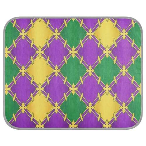 siphylline Mardi Gras Kühlmatte für den Sommer, für den Außenbereich, selbstkühlend, Katzenbetten für drinnen und draußen, niedliches Klebeband, Frio para Perros S, Violett / Grün siphylline Mardi Gras Kühlmatte für den Sommer, für den Außenbereich, selbstkühlend, Katzenbetten für drinnen und draußen, niedliches Klebeband, Frio para Perros S, Violett / Grün von siphylline