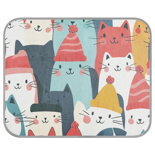 siphylline Niedliche Cartoon-Katzen, bunte Sommer-Kühlpads oder -Matten, selbstkühlende Katzenbetten für drinnen und draußen, waschbar, Band Frio para Perros S siphylline Niedliche Cartoon-Katzen, bunte Sommer-Kühlpads oder -Matten, selbstkühlende Katzenbetten für drinnen und draußen, waschbar, Band Frio para Perros S von siphylline