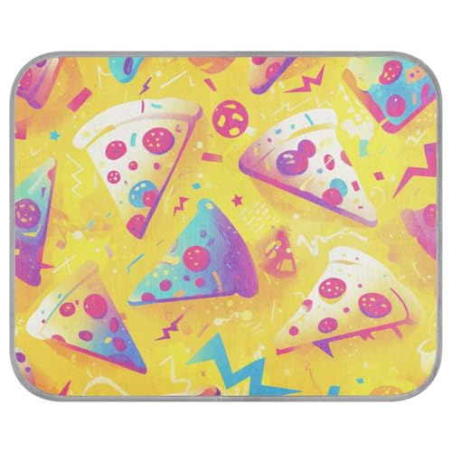 siphylline Pizza Mystery Kühlende Haustiermatte für den Sommer, selbstkühlende Haustiermatte für Hunde im Innenbereich, niedliche Mantas frías para Perros S von siphylline