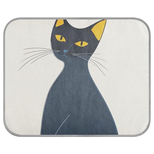 siphylline Schwarze Katze, einfache Linien, Sommer-Hunde-Kühlmatten, selbstkühlendes Bett für Katzen, Outdoor, für Kaninchen, Hunde, Outdoor, Katzenzubehör, Tapete enfriador para Perros S siphylline Schwarze Katze, einfache Linien, Sommer-Hunde-Kühlmatten, selbstkühlendes Bett für Katzen, Outdoor, für Kaninchen, Hunde, Outdoor, Katzenzubehör, Tapete enfriador para Perros S von siphylline