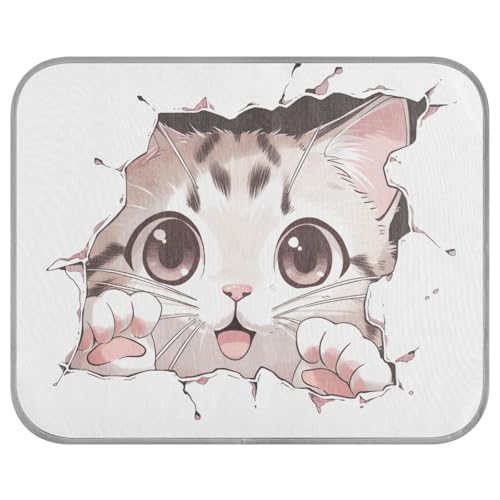 siphylline Simple Cute Cartoon Cat Summer Pet Cooling Bed Self Cooling Pad for Outdoor Cat for Rabbit Outdoors Mantas frías para Perros S von siphylline