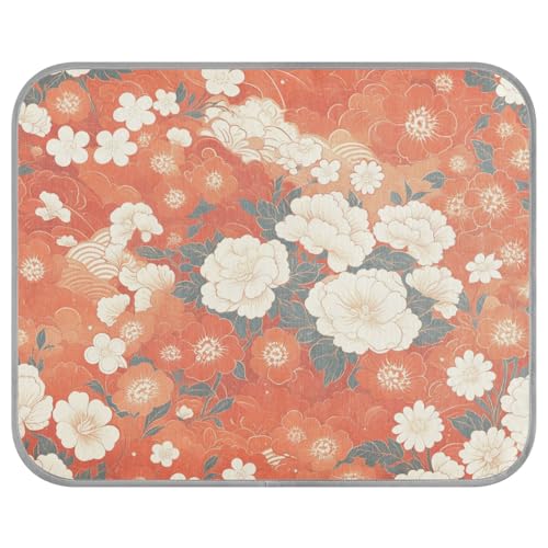 siphylline Sommer-Kühlmatte im japanischen Stil, orangefarbene Blumen, Gel, selbstkühlend, Katzenbett für draußen, für Hunde, Reisen, abnehmbar, Manta Refrescante para perro S siphylline Sommer-Kühlmatte im japanischen Stil, orangefarbene Blumen, Gel, selbstkühlend, Katzenbett für draußen, für Hunde, Reisen, abnehmbar, Manta Refrescante para perro S von siphylline