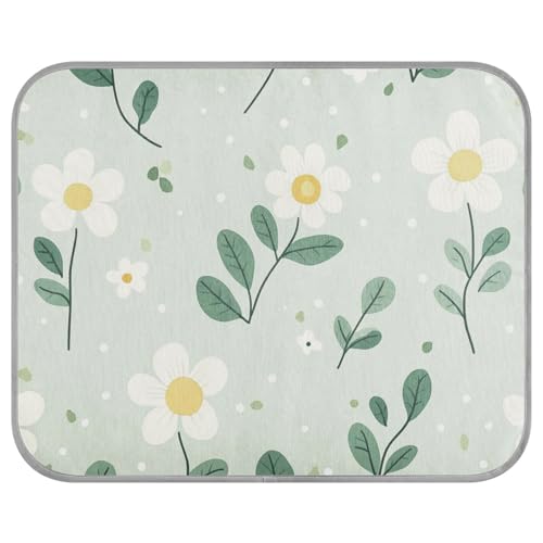 siphylline Sommergrüne Kühlmatte mit kleinen Blumen, selbstkühlende Katzenmatte für Kätzchen, Outdoor, niedliches Esterilla-Refrescante para Perros S von siphylline