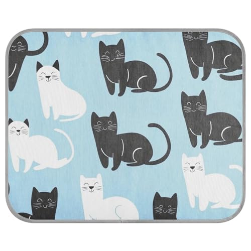 siphylline Süße schwarze und weiße Katze, Sommer-Kühldecken für mittelgroße Hunde, selbstkühlende Decken für Outdoor-Katzen für Hunde, Outdoor, sichere Cama Refrescante para Perros S von siphylline