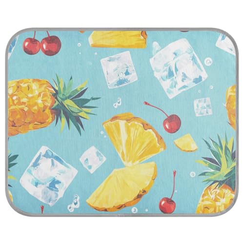 siphylline Summer Fresh Fruits Kühlkissen für Hunde, selbstkühlende Betten für draußen, für Hühner, Outdoor, Katzen, Essentials, Mantas frías para Perros S, Blau von siphylline