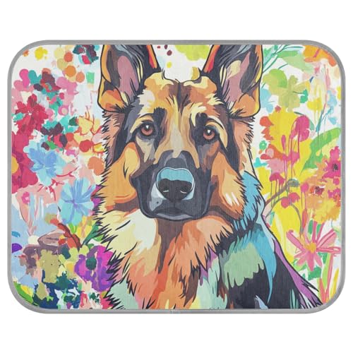 siphylline Sweet German Shepherd Dog Summer Cooling Dog Mat Self Cooling Cat Bed for Indoor Cats for Puppy Cats Outdoor Safe Manta Fria para Perros S von siphylline