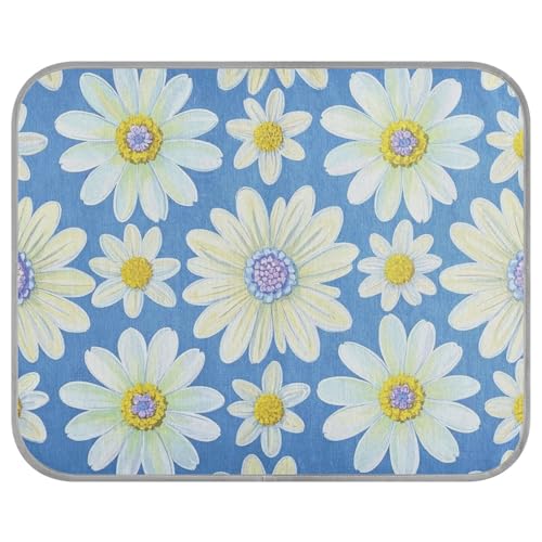siphylline Trendiges kühlendes Sommer-Kühlkissen mit Gänseblümchen-Blumenmuster, selbstkühlendes Bett für den Außenbereich, für Tiere, Innenbereich, sicher, Manta Refrescante para perro S von siphylline