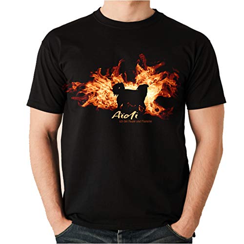 AIDI - Feuer und Flamme Unisex T-Shirt Shirt Siviwonder schwarz M von siviwonder