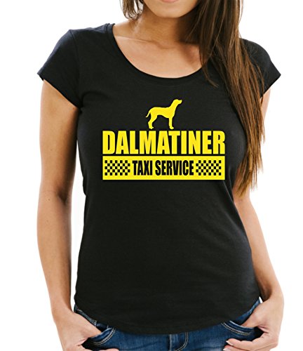 Dalmatiner Punkte 101 weiß - Taxi - Women Girlie Hund Hunde T-Shirt Siviwonder Black XL - 40 von siviwonder