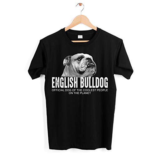 English Bulldog Bully Unisex Shirt Official Dog cool Leute lustig Hundemotiv T-Shirt Größe L von siviwonder