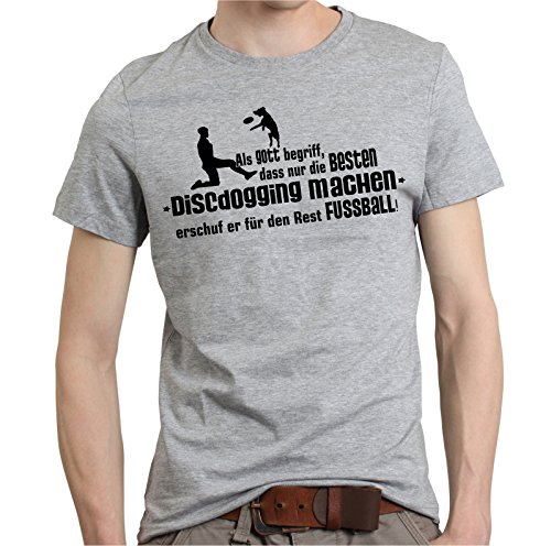 Gott DISCDOGGING Frisbee Hundefrisbee NO Fußball Hund Hunde - Unisex T-Shirt Shirt Siviwonder Sports Grey 3XL von siviwonder