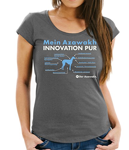 Innovation Liste Azawakh Hund Hunde Windhund - Women Girlie T-Shirt Siviwonder Dark Grey M - 36 von siviwonder