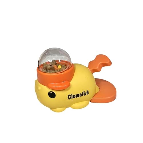 Interaktiver Leckerli-Spender für Hunde, Spielzeug, Futter-Puzzle, langsamer Futterspender (gelb) von sixco