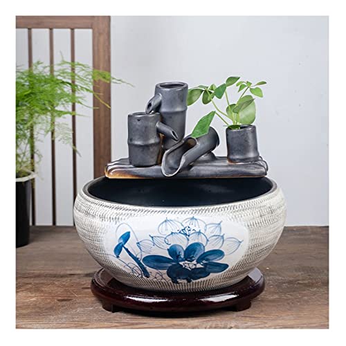 sjdoPulse Aquarium Im Chinesischen Stil, Keramik,Goldfischglas, Für Den Innenhof, Zirkulationsfluss, Wasserbrunnen, Fischzuchtzylinder, Wohnzimmerdekoration, Aquarium, Fi,B,41cm sjdoPulse Aquarium Im Chinesischen Stil, Keramik,Goldfischglas, Für Den Innenhof, Zirkulationsfluss, Wasserbrunnen, Fischzuchtzylinder, Wohnzimmerdekoration, Aquarium, Fi,B,41cm von sjdoPulse