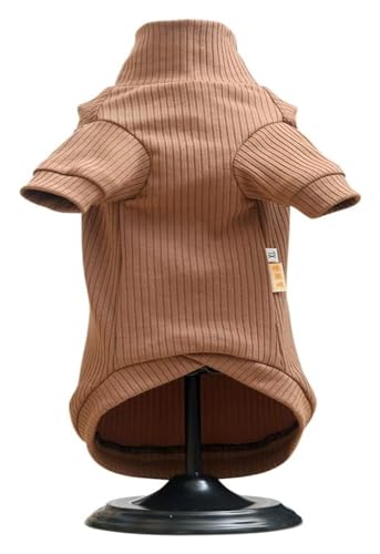 Sphynx Haarlose Katzen Kleidung Sphynx Haarlose Katze, süßes, weiches, atmungsaktives Schutz-Outfit, Weste mit rundem Kragen, Kätzchen-Kleidung (Color : Brown, Size : 5XL) von NXSLONE