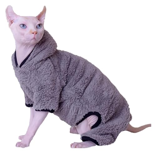 Sphynx Haarlose Katzen Kleidung Sphynx Haarlose Katzenkleidung, Winter, warm, dick, vierbeinig, Kapuzenpullover, Overall, Outfit, Pullover, Kätzchen-Hemden, einfarbig, weicher Schlafanzug for Katzen ( Sphynx Haarlose Katzen Kleidung Sphynx Haarlose Katzenkleidung, Winter, warm, dick, vierbeinig, Kapuzenpullover, Overall, Outfit, Pullover, Kätzchen-Hemden, einfarbig, weicher Schlafanzug for Katzen ( von skeppy