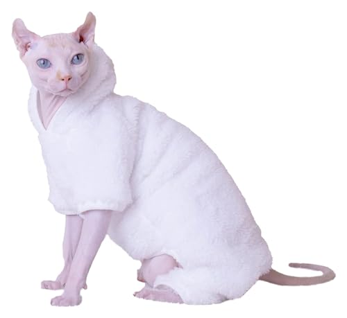 Sphynx Haarlose Katzen Kleidung Sphynx Haarlose Katzenkleidung, Winter, warm, dick, vierbeinig, Kapuzenpullover, Overall, Outfit, Pullover, Kätzchen-Hemden, einfarbig, weicher Schlafanzug for Katzen ( Sphynx Haarlose Katzen Kleidung Sphynx Haarlose Katzenkleidung, Winter, warm, dick, vierbeinig, Kapuzenpullover, Overall, Outfit, Pullover, Kätzchen-Hemden, einfarbig, weicher Schlafanzug for Katzen ( von skeppy