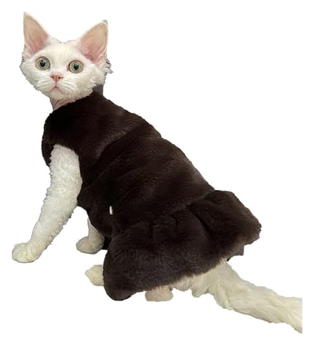 Sphynx Haarlose Katzen Kleidung Sphynx Haarlose Katzenkleidung, Winter, weich, warm, Kunstpelz, Weste, Mantel, dick, niedlicher Rüschenrock, Druckknopf, Katzenbekleidung, Haustierkleidung for Katzen ( Sphynx Haarlose Katzen Kleidung Sphynx Haarlose Katzenkleidung, Winter, weich, warm, Kunstpelz, Weste, Mantel, dick, niedlicher Rüschenrock, Druckknopf, Katzenbekleidung, Haustierkleidung for Katzen ( von skeppy