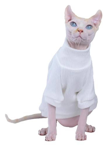 Sphynx Haarlose Katzen Kleidung Sphynx Haarlose Katzenkleidung, einfarbig, Rollkragenpullover, Baumwolle, weich, Sommer, atmungsaktiv, Haustierkleidung for Katzen, Pullover, Kätzchen-Shirts mit Ärmeln Sphynx Haarlose Katzen Kleidung Sphynx Haarlose Katzenkleidung, einfarbig, Rollkragenpullover, Baumwolle, weich, Sommer, atmungsaktiv, Haustierkleidung for Katzen, Pullover, Kätzchen-Shirts mit Ärmeln von NXSLONE