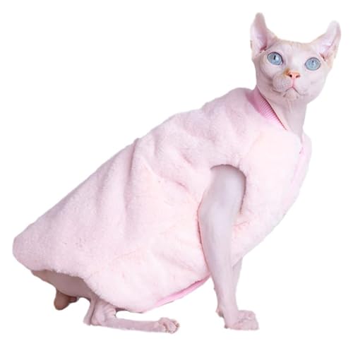 Sphynx Haarlose Katzen Kleidung Sphynx Katzenkleidung, Winter, warmer Pullover, Outfit, dicker, einfarbiger Mantel mit Knöpfen, Kunstfell, haarloser Katzenpyjama, Haustierkleidung for Katzen, Kätzchen Sphynx Haarlose Katzen Kleidung Sphynx Katzenkleidung, Winter, warmer Pullover, Outfit, dicker, einfarbiger Mantel mit Knöpfen, Kunstfell, haarloser Katzenpyjama, Haustierkleidung for Katzen, Kätzchen von NXSLONE
