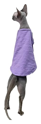 Sphynx Haarlose Katzen Kleidung Sphynx Katzenkleidung Sommer dünne einfarbige Baumwollweste Sieben Farben atmungsaktive haarlose Katzenweste Pullover Träger Tank Tops Katzenbekleidung Pyjamas (Color von NXSLONE