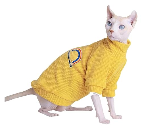Sphynx Haarlose Katzen Kleidung Sphynx-Katzenpullover nur for Katzen, Pullover for haarlose Katzen, Hemden, Frühlings-Herbst-Weste, Rollkragenpullover, Regenbogenfarben, atmungsaktive Baumwolle, weich Sphynx Haarlose Katzen Kleidung Sphynx-Katzenpullover nur for Katzen, Pullover for haarlose Katzen, Hemden, Frühlings-Herbst-Weste, Rollkragenpullover, Regenbogenfarben, atmungsaktive Baumwolle, weich von NXSLONE