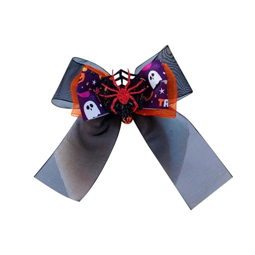 Skyrabbiter Halloween Haustier-Fliege, Festliche Kostüm-Accessoire für Hunde und Katzen, mit Glöckchen, Hund Geburtstagshut Fliege Katze Geburtstag Pailletten DekorationszubehöR Festliche Party (E) von skyrabbiter