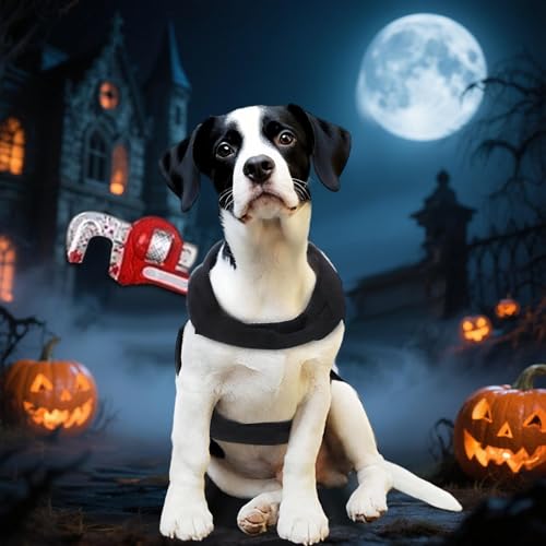 Skyrabbiter Halloween-Kostüm für Haustiere, Verkleidung mit Werkzeug-Design für Hunde und Katzen, für Halloween Haustier Cosplay Party, Haustier Cosplay Party Anzug (A, L) von skyrabbiter