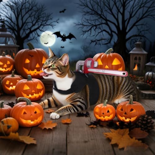 Skyrabbiter Halloween-Kostüm für Haustiere, Verkleidung mit Werkzeug-Design für Hunde und Katzen, für Halloween Haustier Cosplay Party, Haustier Cosplay Party Anzug (A, S) von skyrabbiter