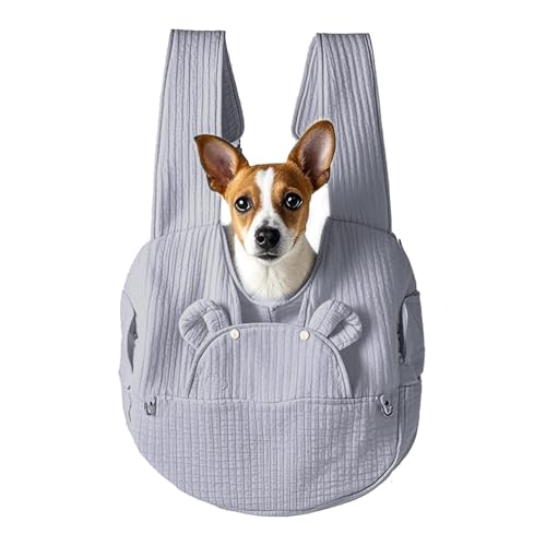 Skyrabbiter Haustier Rucksäcke Haustier Tragetasche für 2-12kg Hunde und Katzen, Weicher Stoff, Verstellbare Schultergurte, Faltbar (B) von skyrabbiter