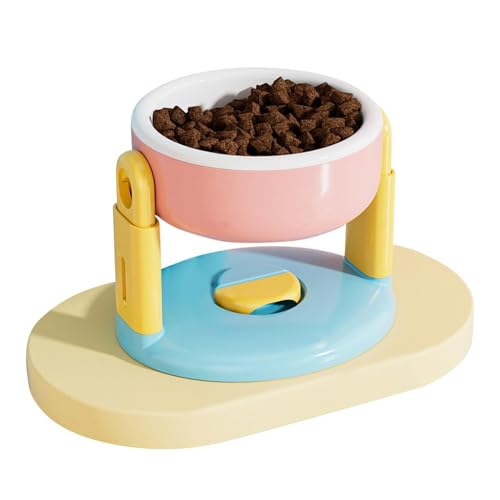Skyrabbiter Höhenverstellbarer Futternapf für Haustiere, Katzennapf Erhöht Fressnapf Katze, Keramik-Katzennäpfe für Futter und Wasser, perfekt für Katzen, Welpen und kleine Hunde, Haustier-Schale (B) von skyrabbiter